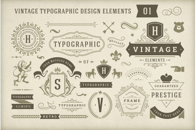 Vintage Typographic Design Elements