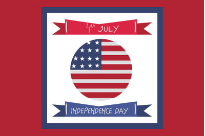 American Independence Day Art Illustration