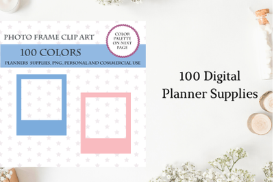 100 Photo frame clipart, Frame art digital, Vintage photo frames