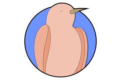 Nightingale sticker icon cartoon