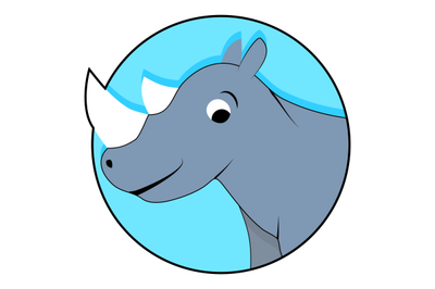 Rhinoceros icon flat