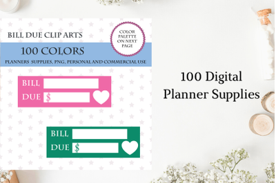 Bill Due Clipart&2C; Money planner clipart