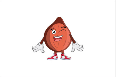 Hazelnut Winking Cartoon Character Design