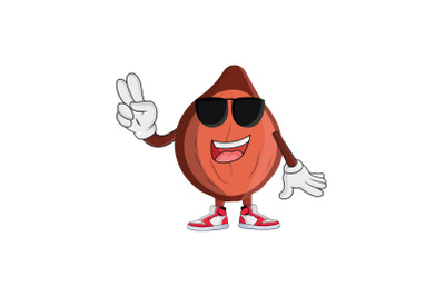 Hazelnut with Sunglasses Cartoon Character Design