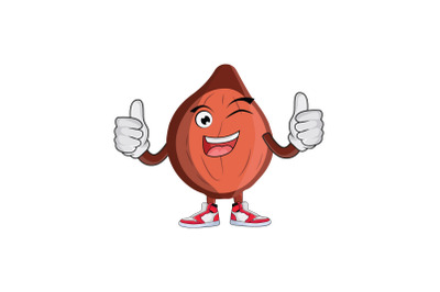 Hazelnut Double Thumbs Up Cartoon Character Design