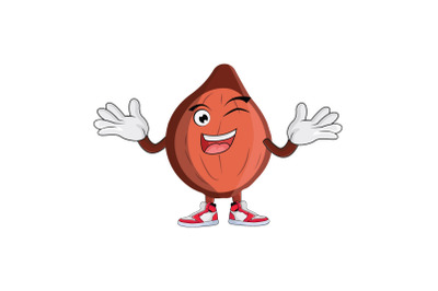 Hazelnut Wink Shrug Cartoon Character Design