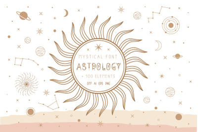 Astrology mystical font