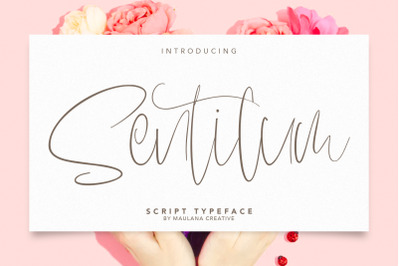 Sentilum Script Calligraphy Handmade Font Typeface