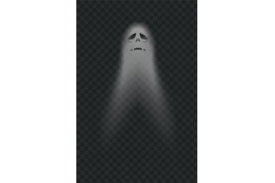 Halloween scary ghostly monster. Poltergeist or phantom silhouette iso