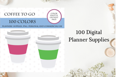 100 Coffee to go clipart, Coffee clipart, Coffee cups, Rainbow coffee