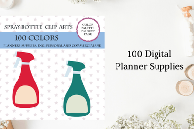 100 Spray Bottle Clip Art&2C; Cleaning clipart planner&2C; Chores clipart