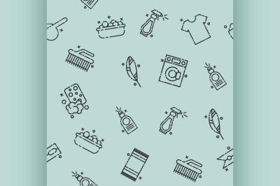 Laundry concept icons pattern