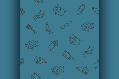 Meat concept icons pattern