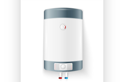 Realistic modern electric water heater