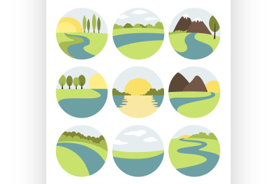 River and Landscape icons