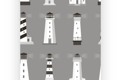 Set of lighthouses pattern