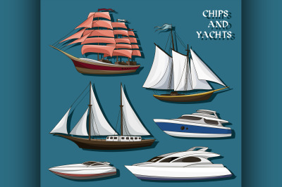 Ships and yachts set