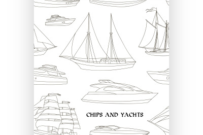 Ships and yachts pattern
