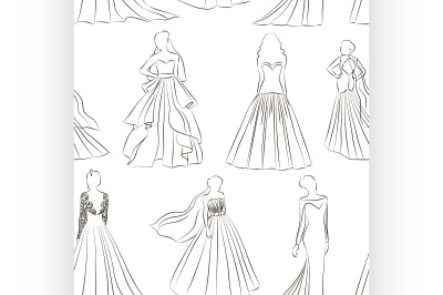 Wedding dress set pattern