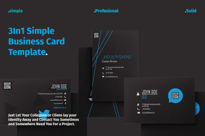 3 In 1 Simple Business Card