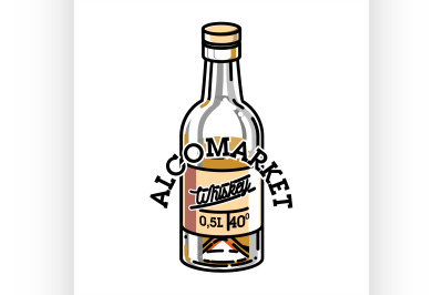 Color vintage alcomarket emblem