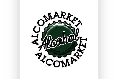 Color vintage alcomarket emblem