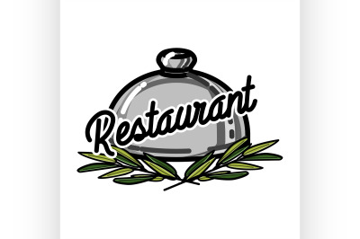 Color vintage restaurant emblem