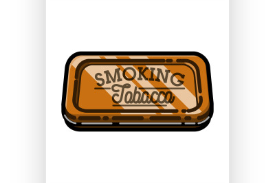 Color vintage tobacco shop emblem