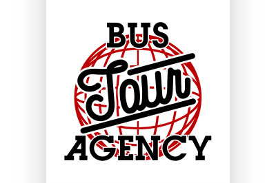 Color vintage tour agency emblem