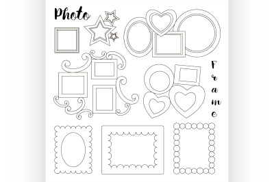 Hand drawn photoframes.