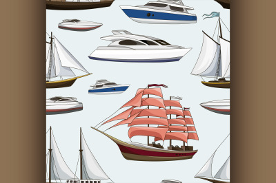 Ships and yachts pattern