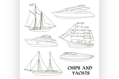 Ships and yachts set