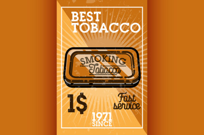 Color vintage tobacco shop banner