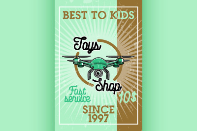 Color vintage toys shop banner