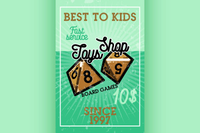 Color vintage toys shop banner