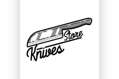 Color vintage knives store emblem