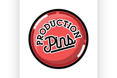 Color vintage pins production emblem
