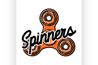 Color vintage spinners emblem
