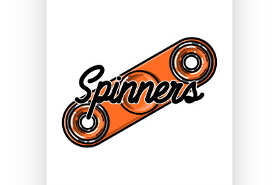 Color vintage spinners emblem