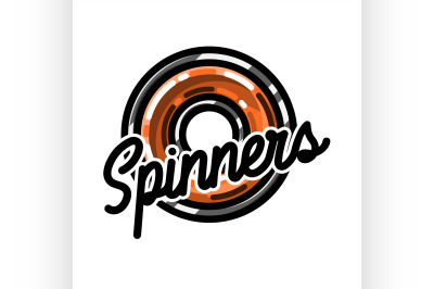 Color vintage spinners emblem