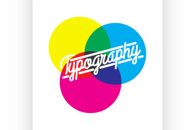 Color vintage typography emblem