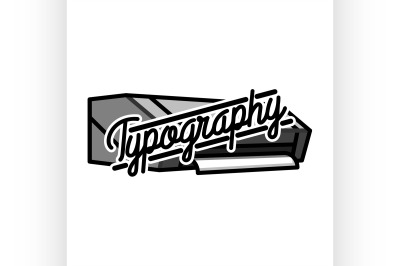 Color vintage typography emblem