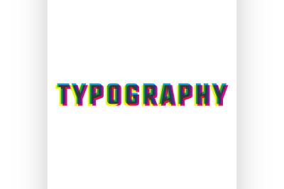 Color vintage typography emblem