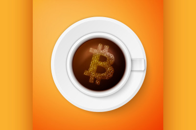 Bitcoin symbol. Vector icon.