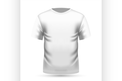 Mens white t-shirt in front view