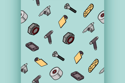 Skateboard spare parts pattern