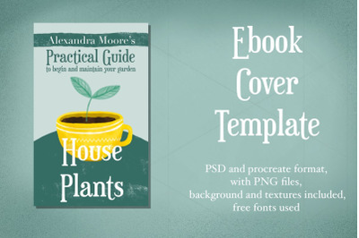House Plants Ebook cover template