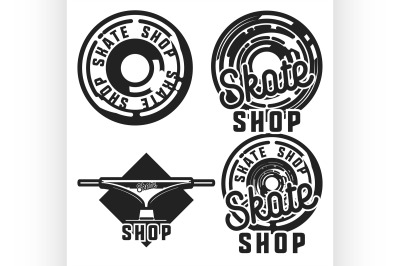 Vintage skate shop emblems