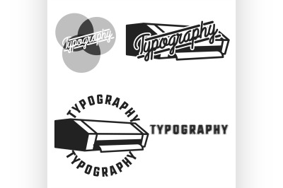 Vintage typography emblems