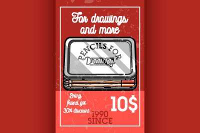Color vintage art products shop banner